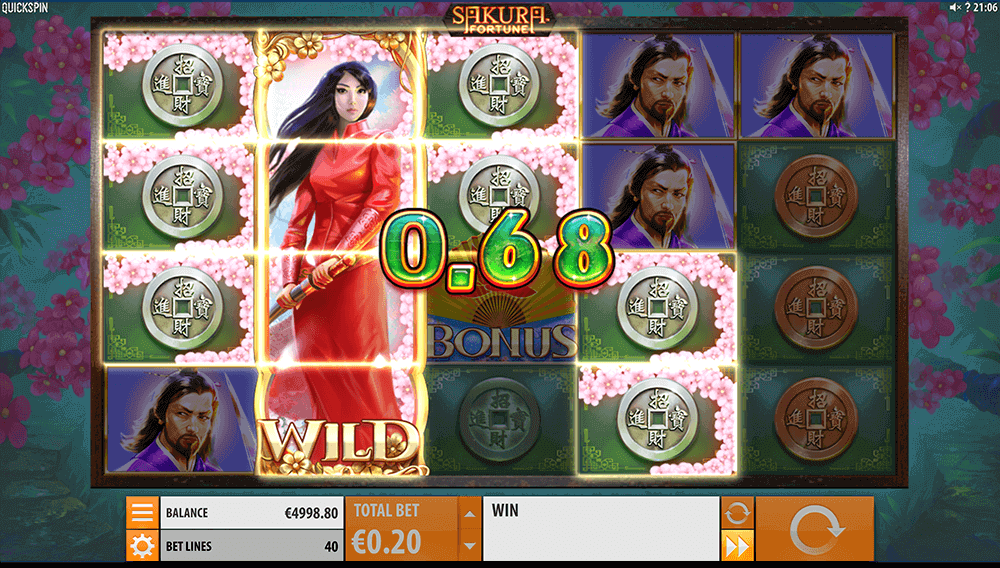 Выигрыш в Sakura Fortune
